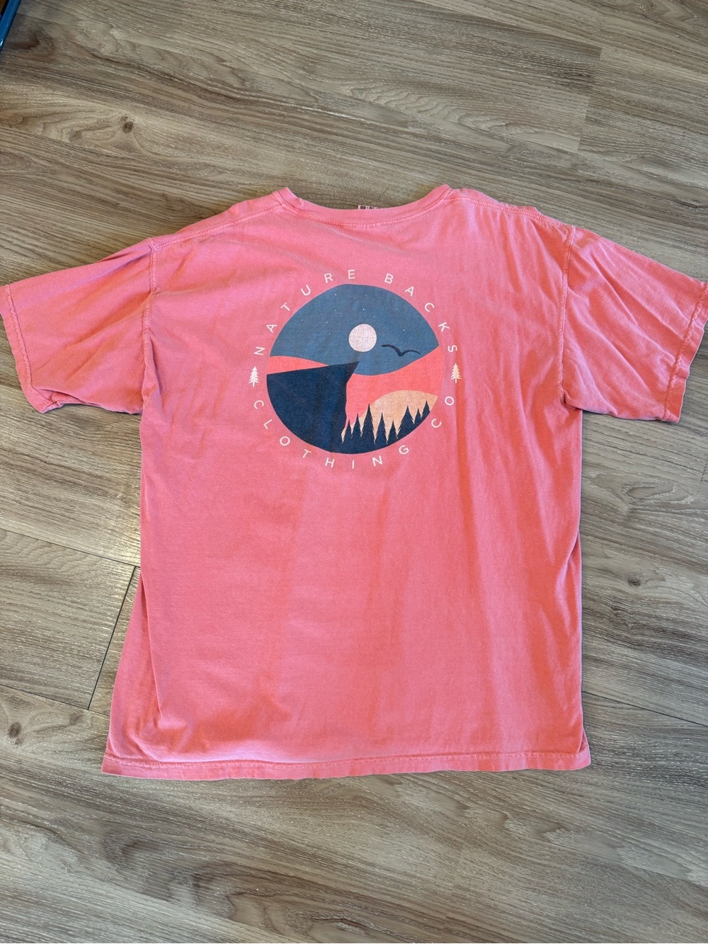 Comfort Colors Pink Nature Backs Graphic Tee